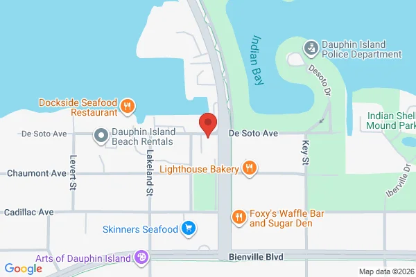 Map showing location at 30.257293, -88.113016