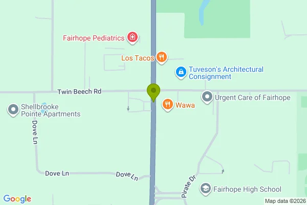 Map showing location at 30.501364, -87.886145