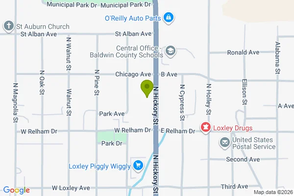 Map showing location at 30.623280, -87.753386