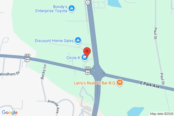 Map showing location at 31.308076, -85.829736