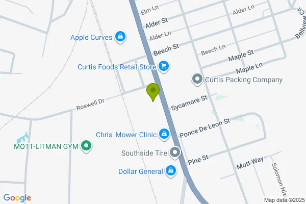 Map showing location at 31.442153, -83.506312
