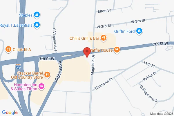 Map showing location at 31.450300, -83.525746