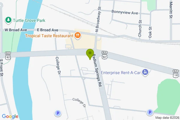 Map showing location at 31.575086, -84.142689
