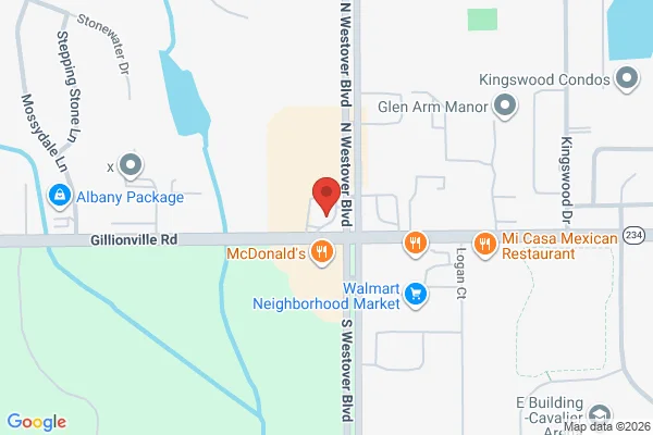 Map showing location at 31.586085, -84.219954