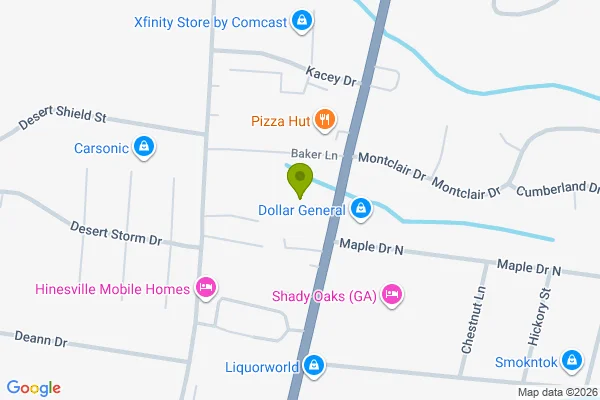 Map showing location at 31.809314, -81.603992