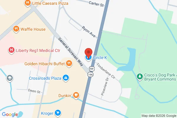Map showing location at 31.839248, -81.595370