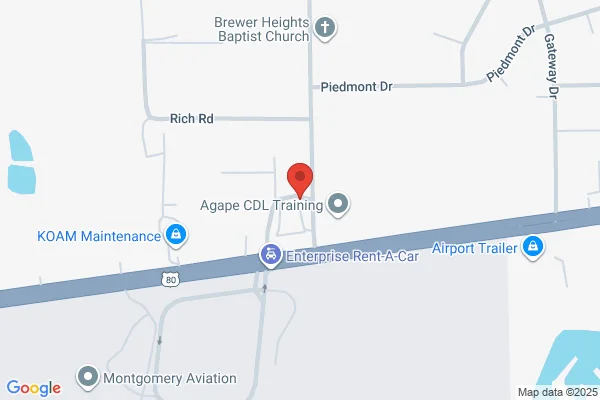 Map showing location at 32.308805, -86.388489