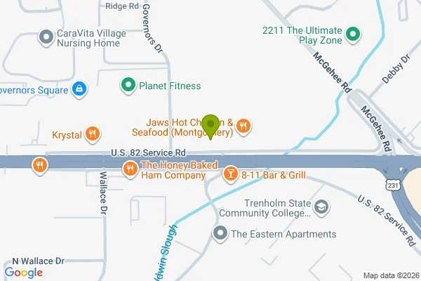 Map showing location at 32.327697, -86.246794