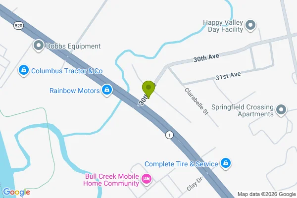 Map showing location at 32.438197, -84.960528