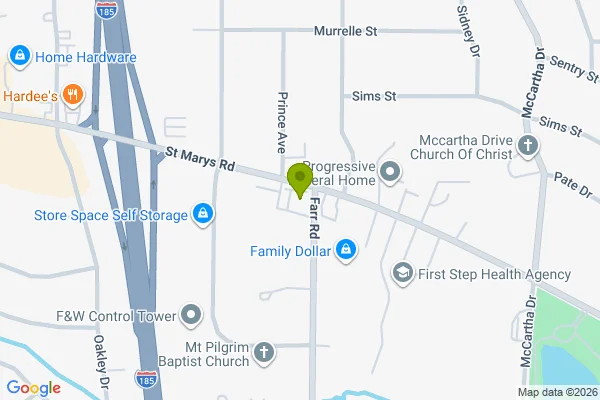 Map showing location at 32.444958, -84.924042