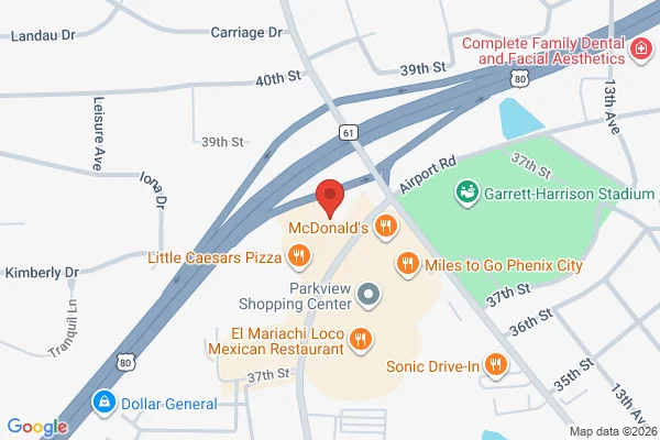 Map showing location at 32.498006, -85.017907