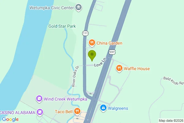 Map showing location at 32.529534, -86.206438