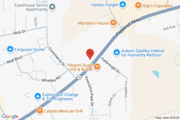 Map showing location at 32.629986, -85.438061