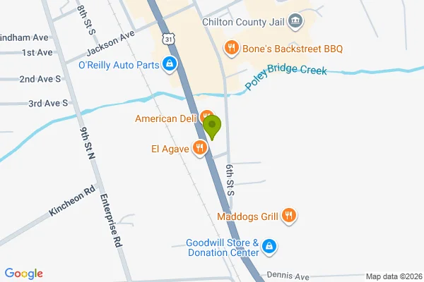 Map showing location at 32.833662, -86.628158