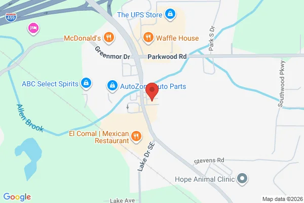 Map showing location at 33.335232, -86.916853