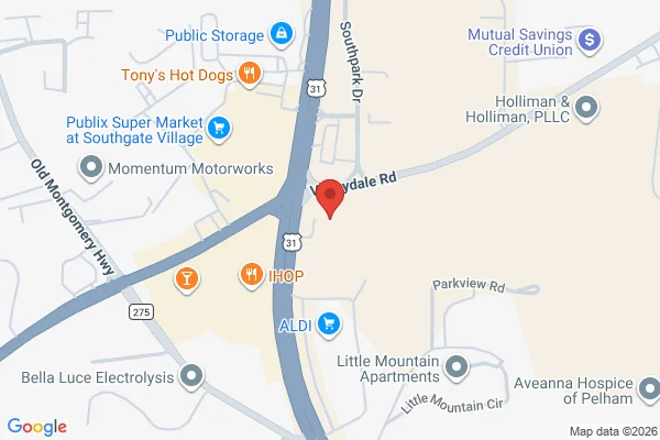 Map showing location at 33.345728, -86.795120