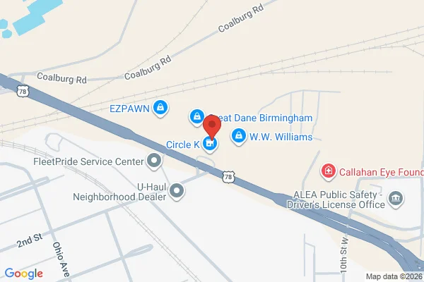 Map showing location at 33.533353, -86.856881