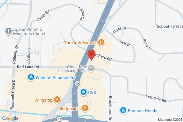 Map showing location at 33.591394, -86.696211