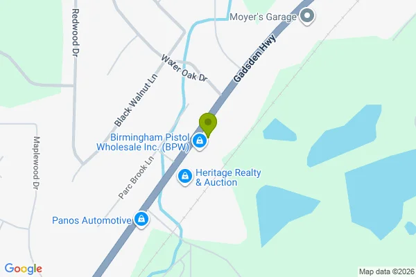 Map showing location at 33.633654, -86.586305