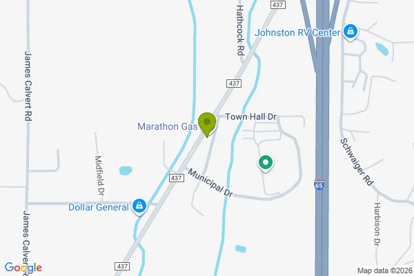 Map showing location at 34.108682, -86.869785