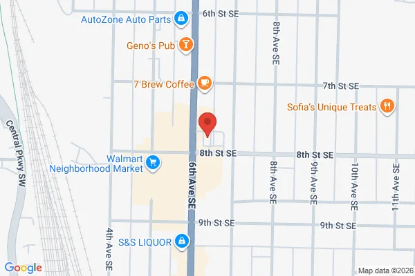 Map showing location at 34.589888, -86.979897