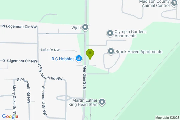 Map showing location at 34.768389, -86.572148