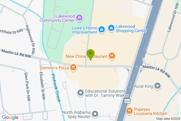 Map showing location at 34.771382, -86.589182